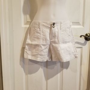 Sanctuary white linen shorts